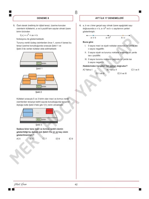 Mert Hoca Yayınları AYT Matematik İlk 17 Soru Konu Denemeleri