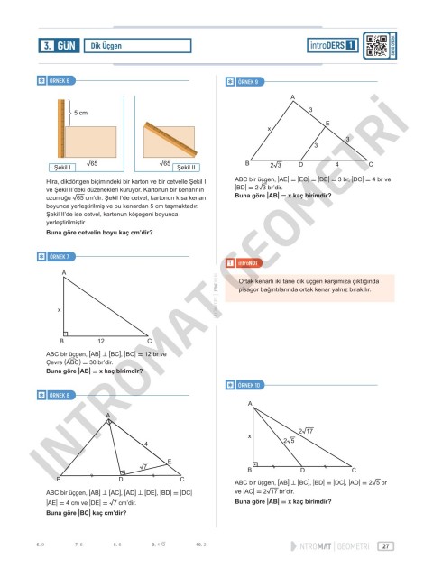 Mert Hoca Yayınları Kenan Kara 15 Günde İntroMat Geometri Video Ders Kitabı