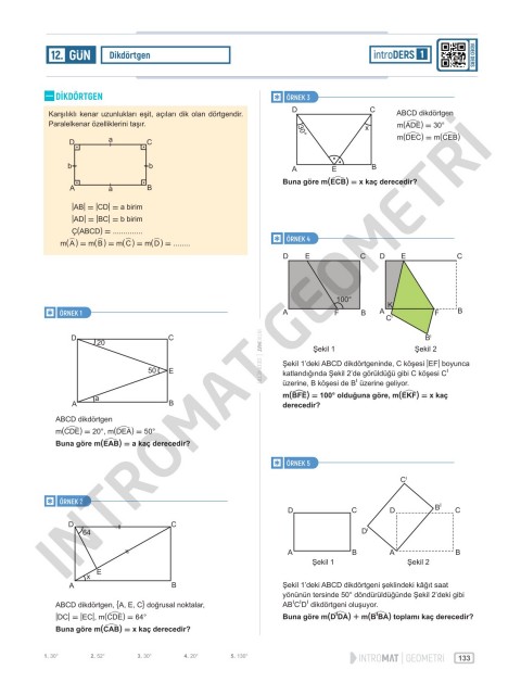 Mert Hoca Yayınları Kenan Kara 15 Günde İntroMat Geometri Video Ders Kitabı