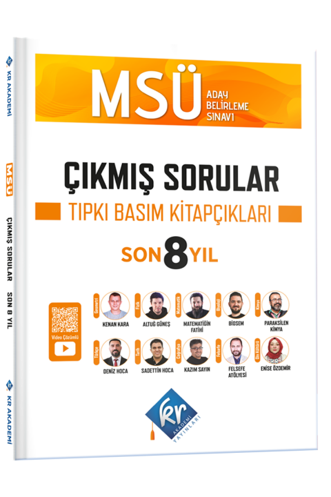 MSÜ Çıkmış Sorular Son 8 Yıl Tıpkı Basım Kitapçıkları KR Akademi Yayınları