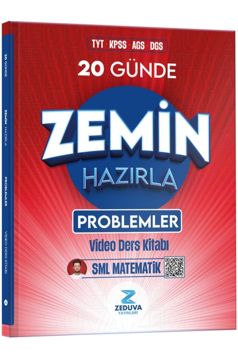 Zeduva Yayınları SML Matematik TYT KPSS AGS DGS 20 Günde Zemin Hazırla Problemler Video Ders Kitabı