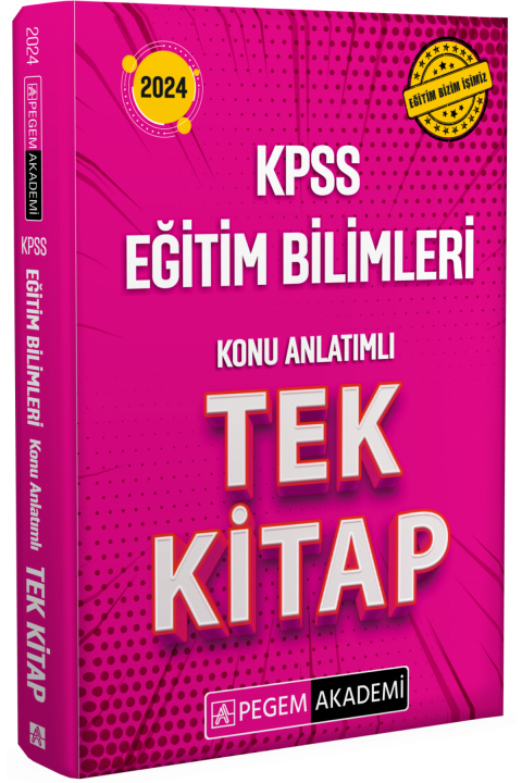 Pegem Akademi 2024 KPSS Eğitim Bilimleri Konu Anlatımlı Tek Kitap