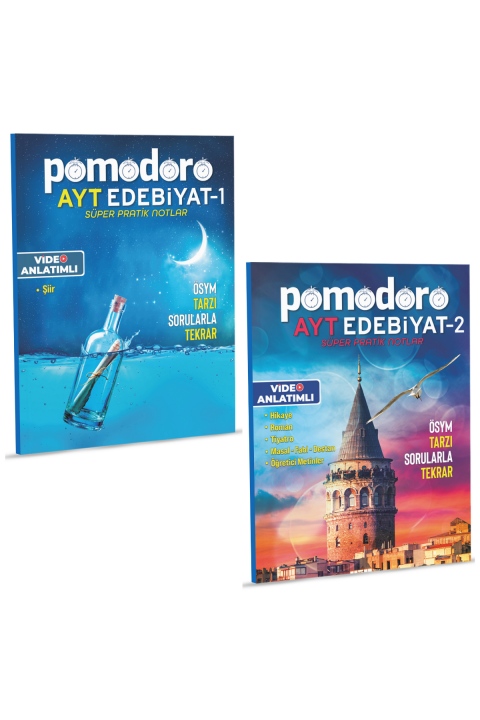 Pomodoro Ayt Edebiyat 1-2 Konu Soru Süper Pratik Notlar Seti