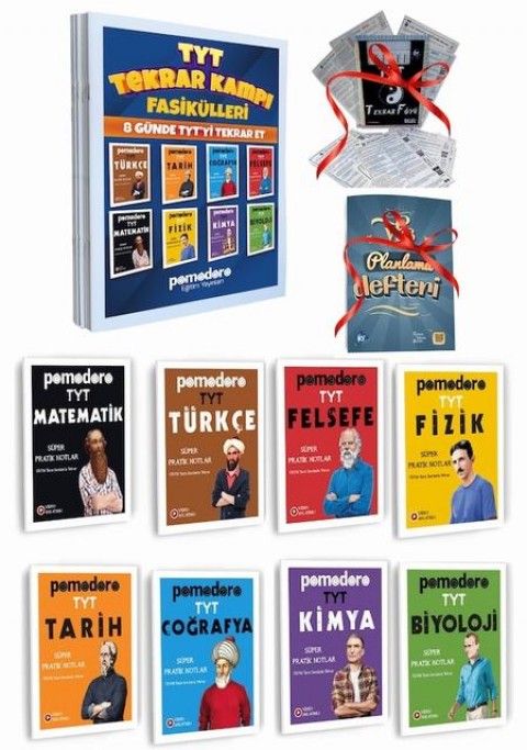 Pomodoro Yayınları TYT Tekrar Kampı Fasikülleri Seti KR Akademi YKS Planlama + FÖY Defteri Hediyeli
