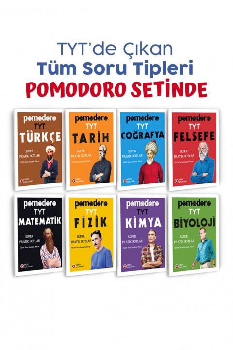 Pomodoro Yayınları TYT Konu Anlatımlı Soru Bankası Süper Pratik Notlar Seti