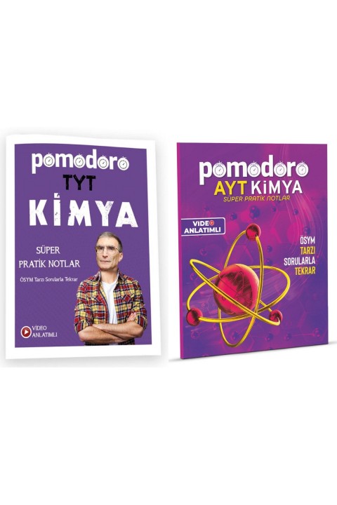 Pomodoro Yks Tyt Ayt Kimya Süper Pratik Notlar Ve Ösym Tarzı Soru Bankası 2li Set