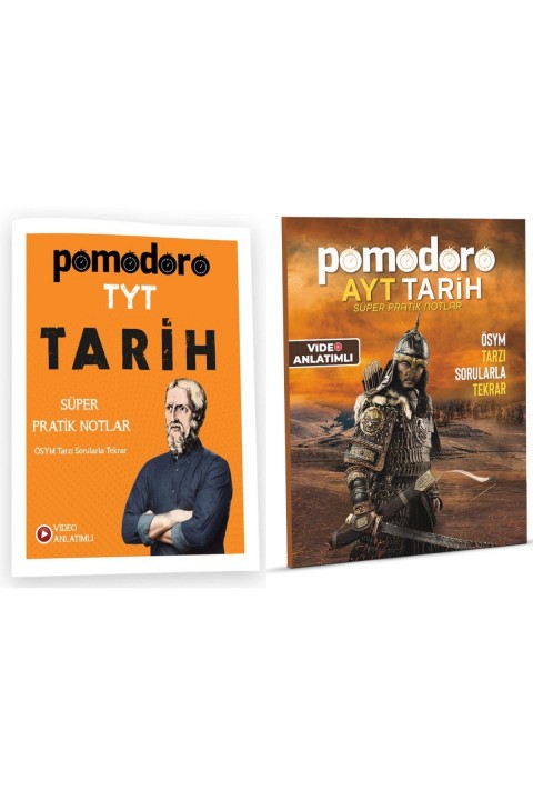 Pomodoro Yks Tyt Ayt Tarih Süper Pratik Notlar Ve Ösym Tarzı Soru Bankası 2li Set