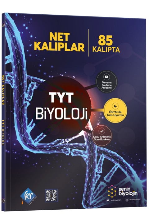 Senin Biyolojin Net Kalıplar TYT Biyoloji Konu Anlatımlı Soru Bankası KR Akademi Yayınları