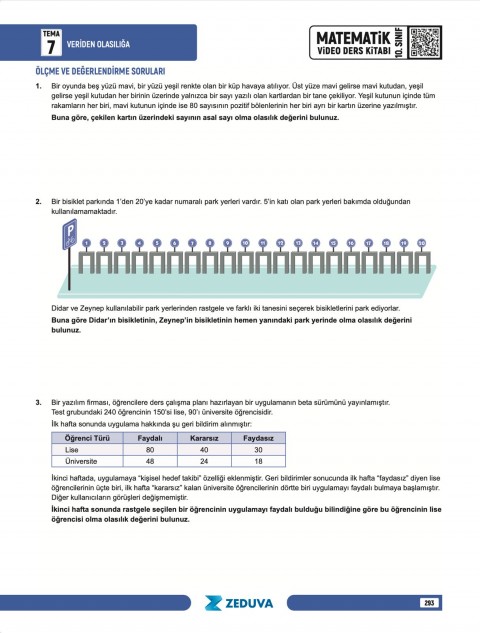 SML Matematik ve Geotopya 10. Sınıf Maarif Modeli Matematik Notları Zeduva Yayınları