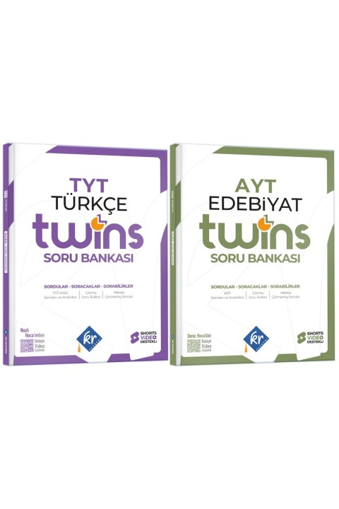 TYT - AYT Twins Türkçe Edebiyat Soru Bankası Seti KR Akademi Yayınları