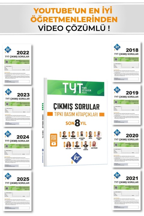TYT Çıkmış Sorular Son 8 Yıl Tıpkı Basım Kitapçıkları KR Akademi Yayınları