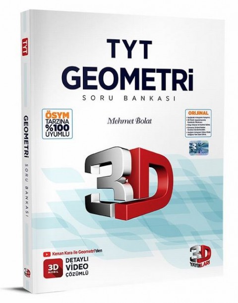 TYT Geometri Soru Bankası Tamamı Video Çözümlü 3D Yayınları