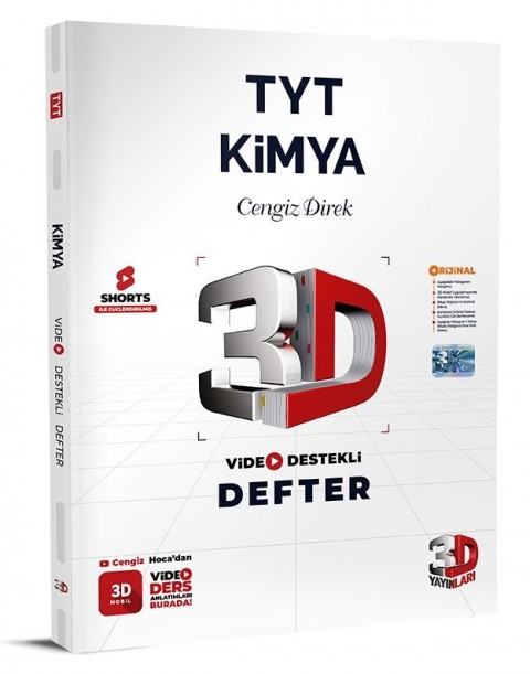 TYT Kimya Video Destekli Defter 3D Yayınları