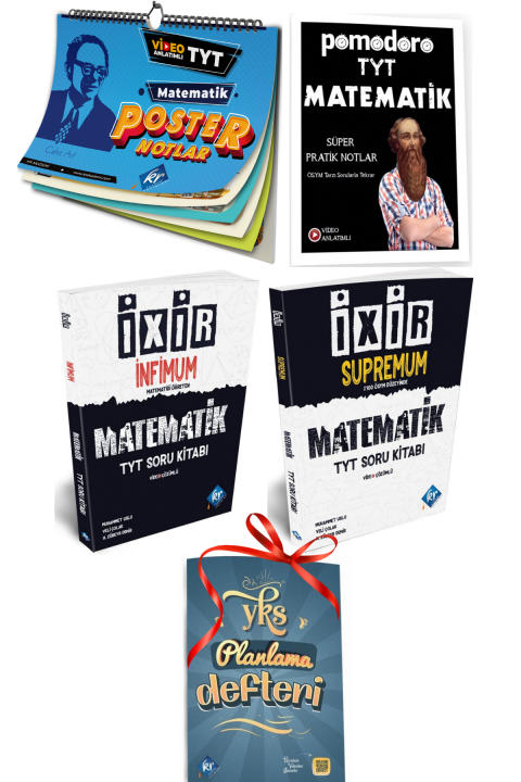 TYT Matematik Kolaydan Zora Soru Bankası Pratik Notlar Poster Notlar Seti KR Akademi Yayınları