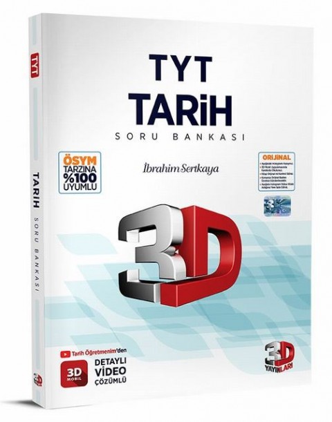 TYT Tarih Soru Bankası Tamamı Video Çözümlü 3D Yayınları