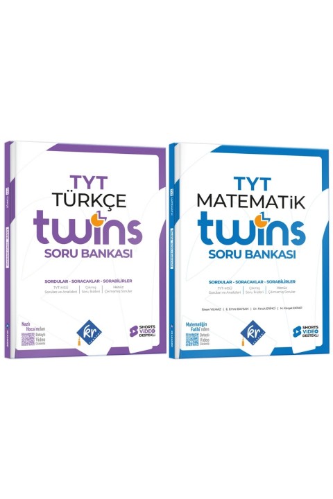 TYT Twins Türkçe Matematik Soru Bankası Seti KR Akademi Yayınları