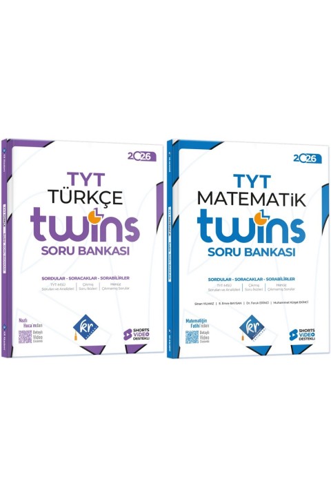 TYT Twins Türkçe Matematik Soru Bankası Seti KR Akademi Yayınları TYT Twins Türkçe Matematik Soru Bankası Seti KR Akademi Yayınları