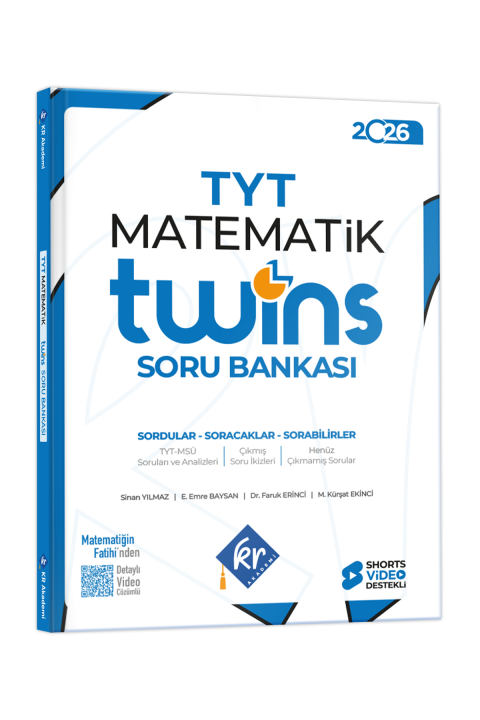 TYT Twins Türkçe Matematik Soru Bankası Seti KR Akademi Yayınları