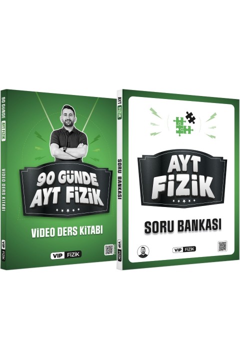 VİP Fizik 90 Günde AYT Fizik Video Ders Kitabı ve AYT Fizik Soru Bankası Seti VİP Fizik Yayınları