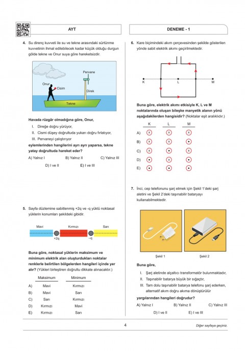 VİP Fizik AYT Fizik Tamamı Video Çözümlü 20x14 Branş Denemeleri VİP Fizik Yayınları