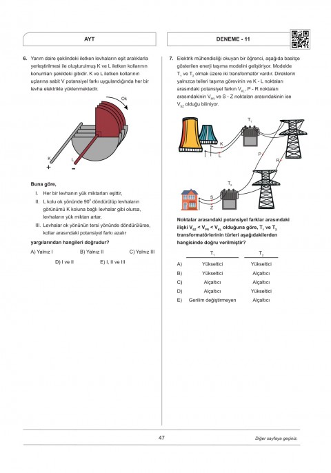 VİP Fizik AYT Fizik Tamamı Video Çözümlü 20x14 Branş Denemeleri VİP Fizik Yayınları