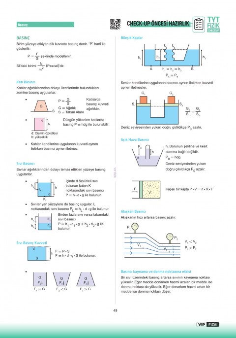 VİP Fizik TYT Fizik Check-Up Fizik Konu Tekrarları Soru Çözümleri VİP Fizik Yayınları