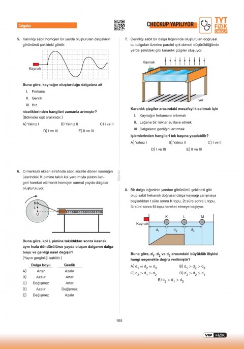 VİP Fizik TYT Fizik Check-Up Fizik Konu Tekrarları Soru Çözümleri VİP Fizik Yayınları