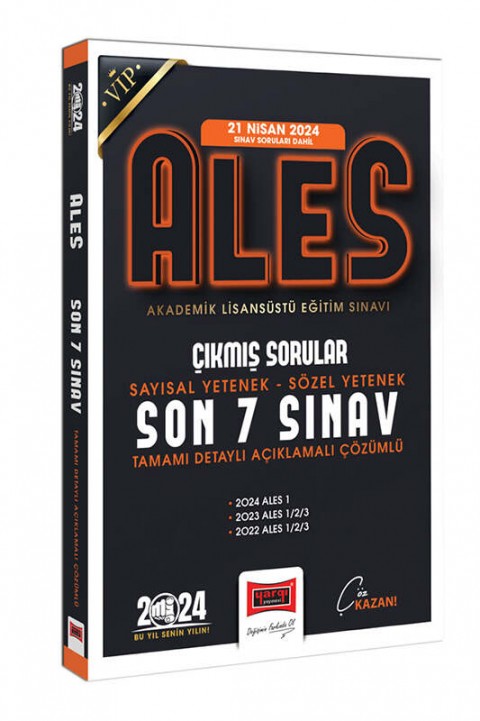 Yargı Yayınları 2024 ALES Son 7 Sınav Çıkmış Sorular (21 Nisan 2024 Sınavı Dahil)