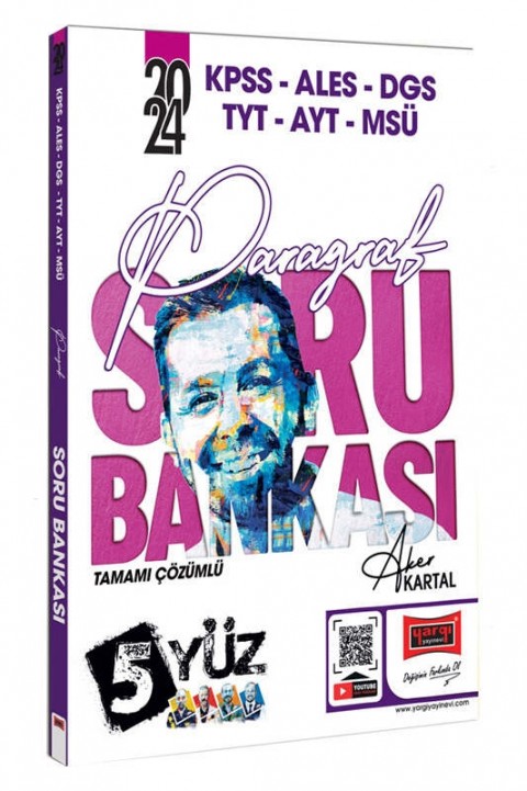 Yargı Yayınları 2024 KPSS-ALES-DGS-TYT-AYT-MSÜ Tamamı Çözümlü Paragraf Soru Bankası