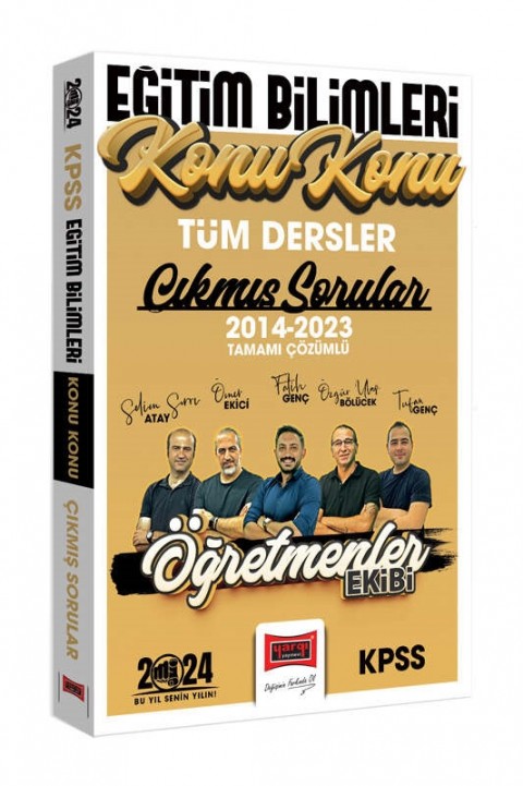 Yargı Yayınları 2024 KPSS Eğitim Bilimleri Öğretmenler Ekibi Tüm Dersler Tamamı Çözümlü Son 10 Yıl Konu Konu Çıkmış Sorular (2014-2023)