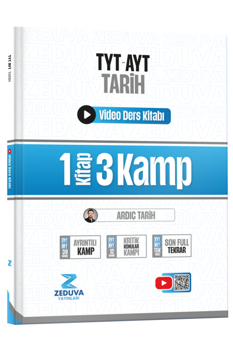 Zeduva Yayınları Soner Ardıç Tarih TYT-AYT Tarih 1 Kitap 3 Kamp Video Ders Kitabı