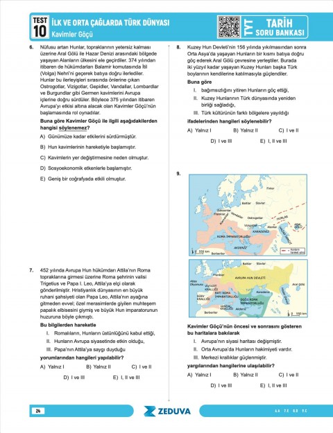Zeduva Yayınları Ardıç Tarih TYT Tarih 1 Kitap 3 Kamp Soru Bankası