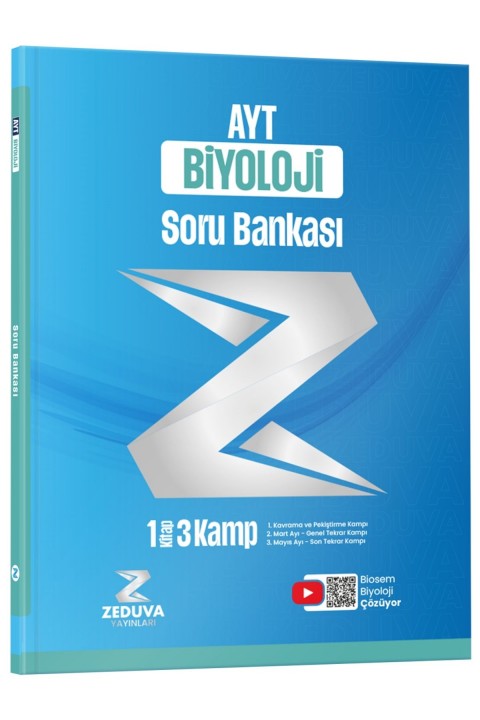 Zeduva Yayınları Biosem AYT Biyoloji 1 Kitap 3 Kamp Soru Bankası
