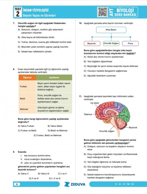 Zeduva Yayınları Biosem AYT Biyoloji 1 Kitap 3 Kamp Soru Bankası