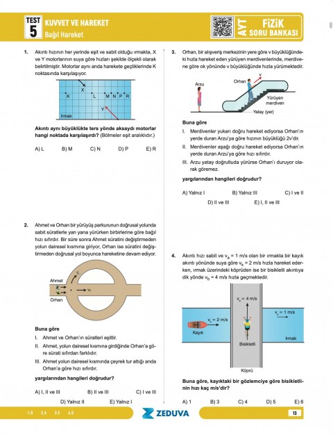 Zeduva Yayınları Fizikfinito AYT Fizik 1 Kitap 3 Kamp Soru Bankası