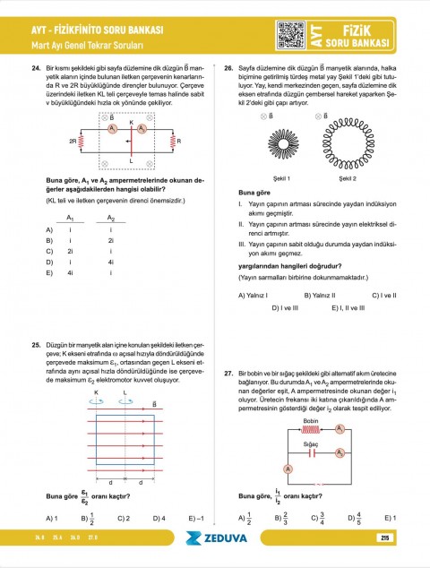 Zeduva Yayınları Fizikfinito AYT Fizik 1 Kitap 3 Kamp Soru Bankası