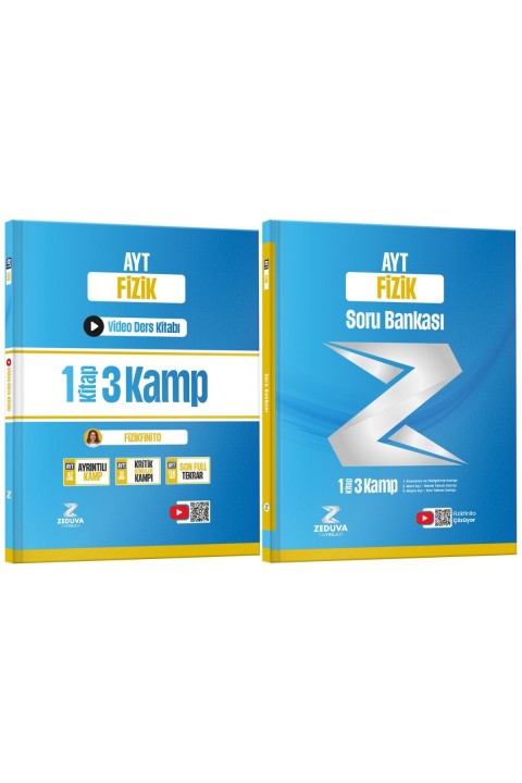 Zeduva Yayınları Fizikfinito AYT Fizik 1 Kitap 3 Kamp Video Ders Kitabı ve Soru Bankası Seti
