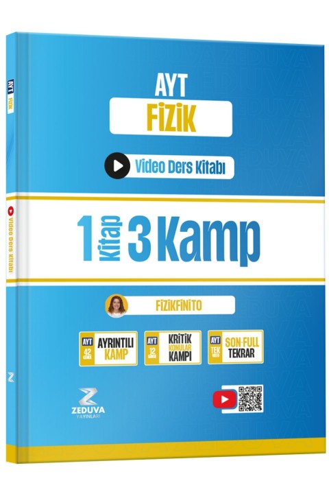 Zeduva Yayınları Fizikfinito AYT Fizik 1 Kitap 3 Kamp Video Ders Kitabı ve Soru Bankası Seti