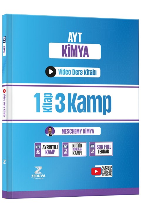 Zeduva Yayınları Meschemy Kimya AYT Kimya 1 Kitap 3 Kamp Video Ders Kitabı