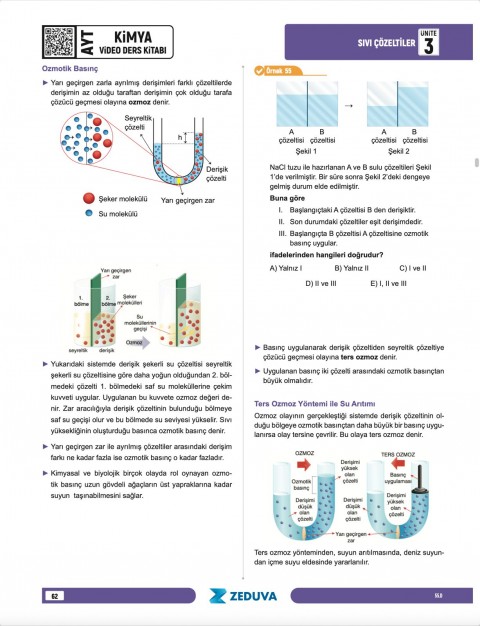 Zeduva Yayınları Meschemy Kimya AYT Kimya 1 Kitap 3 Kamp Video Ders Kitabı