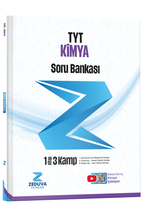 Zeduva Yayınları Meschemy Kimya TYT Kimya 1 Kitap 3 Kamp Video Ders Kitabı ve Soru Bankası Seti