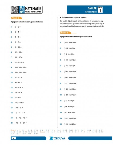 Zeduva Yayınları SML Matematik 12 Günde Zemin Hazırla Matematik Video Ders Kitabı
