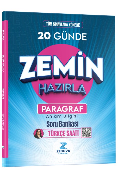 Zeduva Yayınları Türkçe Saati 20 Günde Zemin Hazırla Paragraf Anlam Bilgisi Soru Bankası