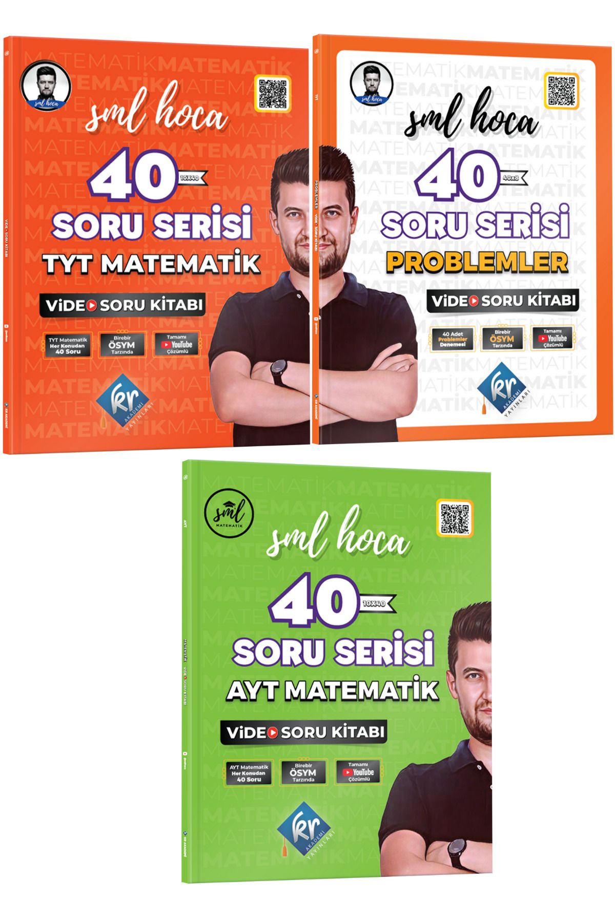 SML Hoca TYT Matematik 40 Soru Serisi Kitabı & Problemler & AYT Matematik 40 Soru Video Kitabı Seti