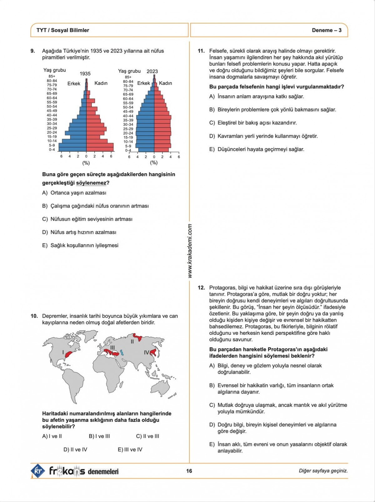 TYT 5 Frekans Denemeleri KR Akademi Yayınları TYT 5 Frekans Denemeleri KR Akademi Yayınları