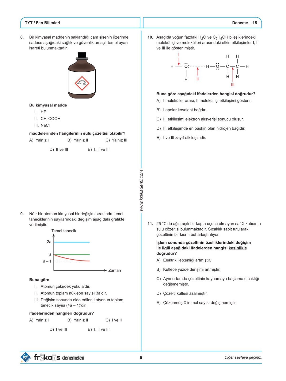 TYT Fizik Kimya Biyoloji FKB 15'li Frekans Denemeleri KR Akademi Yayınları TYT Fizik Kimya Biyoloji FKB 15'li Frekans Denemeleri KR Akademi Yayınları