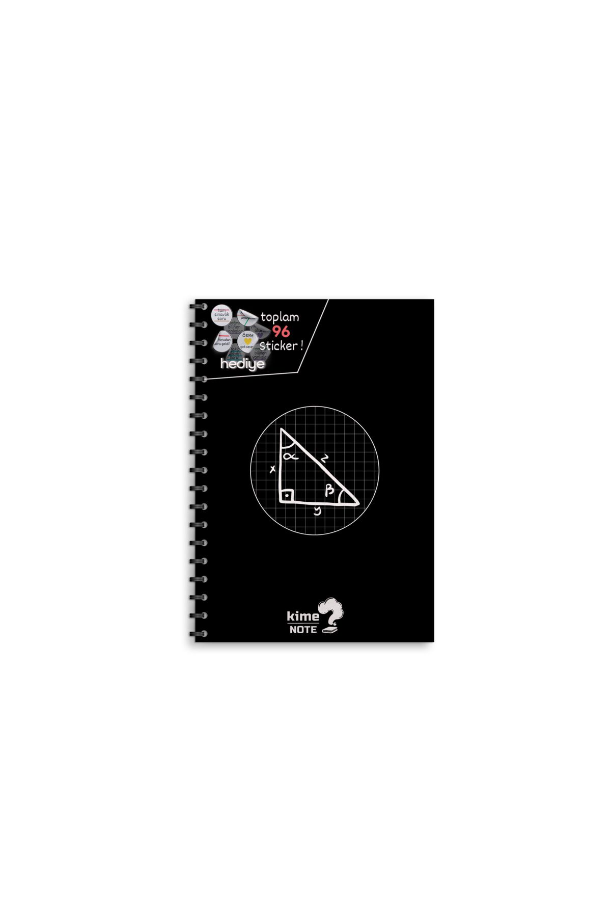 Kime Note TYT Kareli Geometri Okul Defteri Konu Anlatımlı 2 Büyük Poster ve 96 Sticker Hediye 9-10-11-12.Sınıfa Uygun