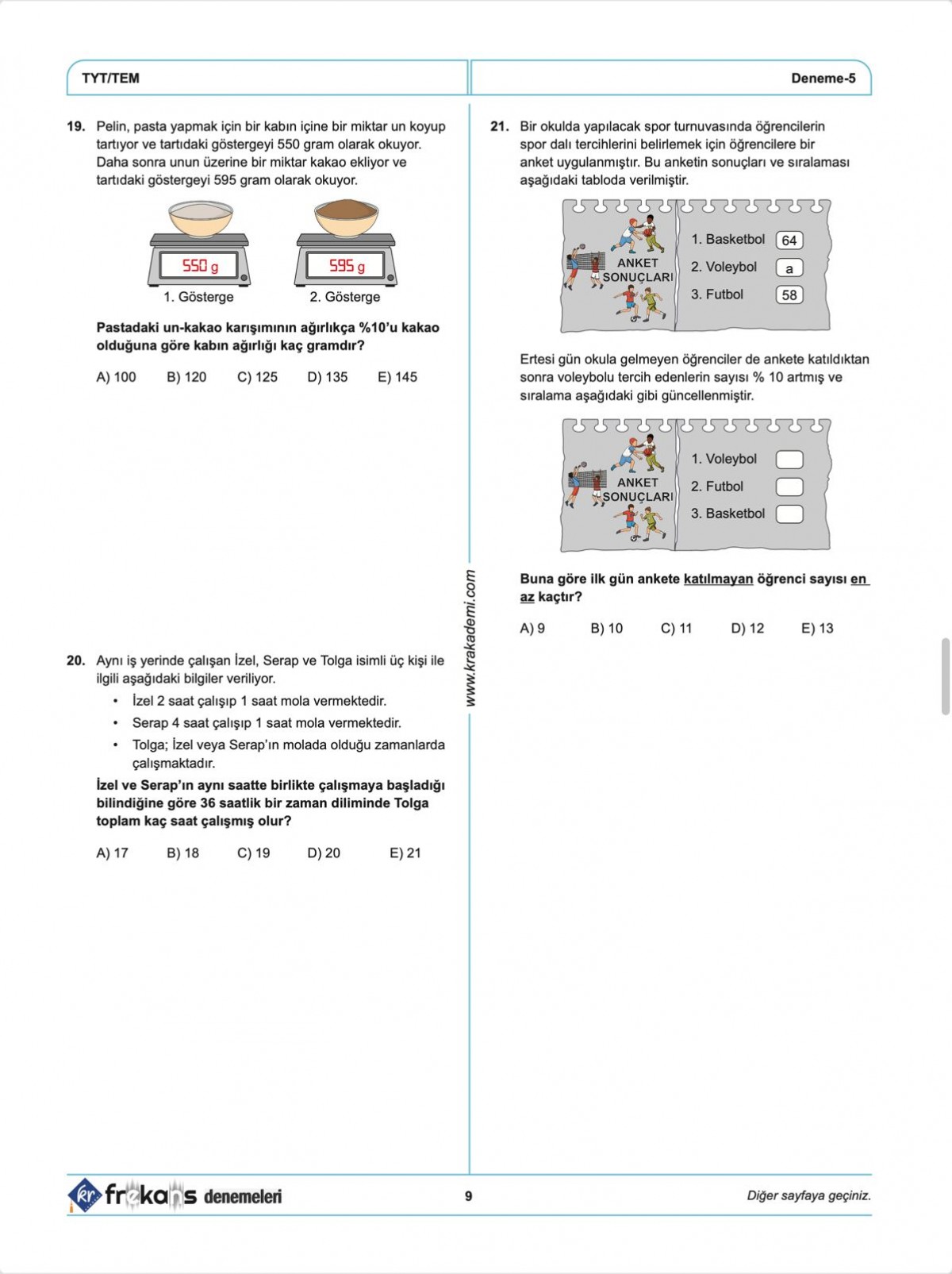 TYT Matematik 10'lu Frekans Denemeleri KR Akademi Yayınları TYT Matematik 10'lu Frekans Denemeleri KR Akademi Yayınları