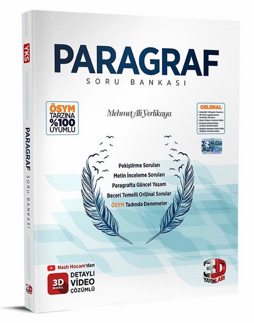 Paragraf Soru Bankası Tamamı Video Çözümlü 3D Yayınları
