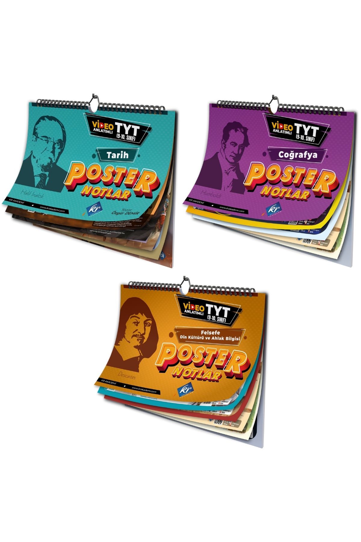 TYT Tarih Coğrafya Felsefe Din EA Sözel Poster Notlar Seti Video Destekli KR Akademi Yayınları TYT Tarih Coğrafya Felsefe Din EA Sözel Poster Notlar Seti Video Destekli KR Akademi Yayınları